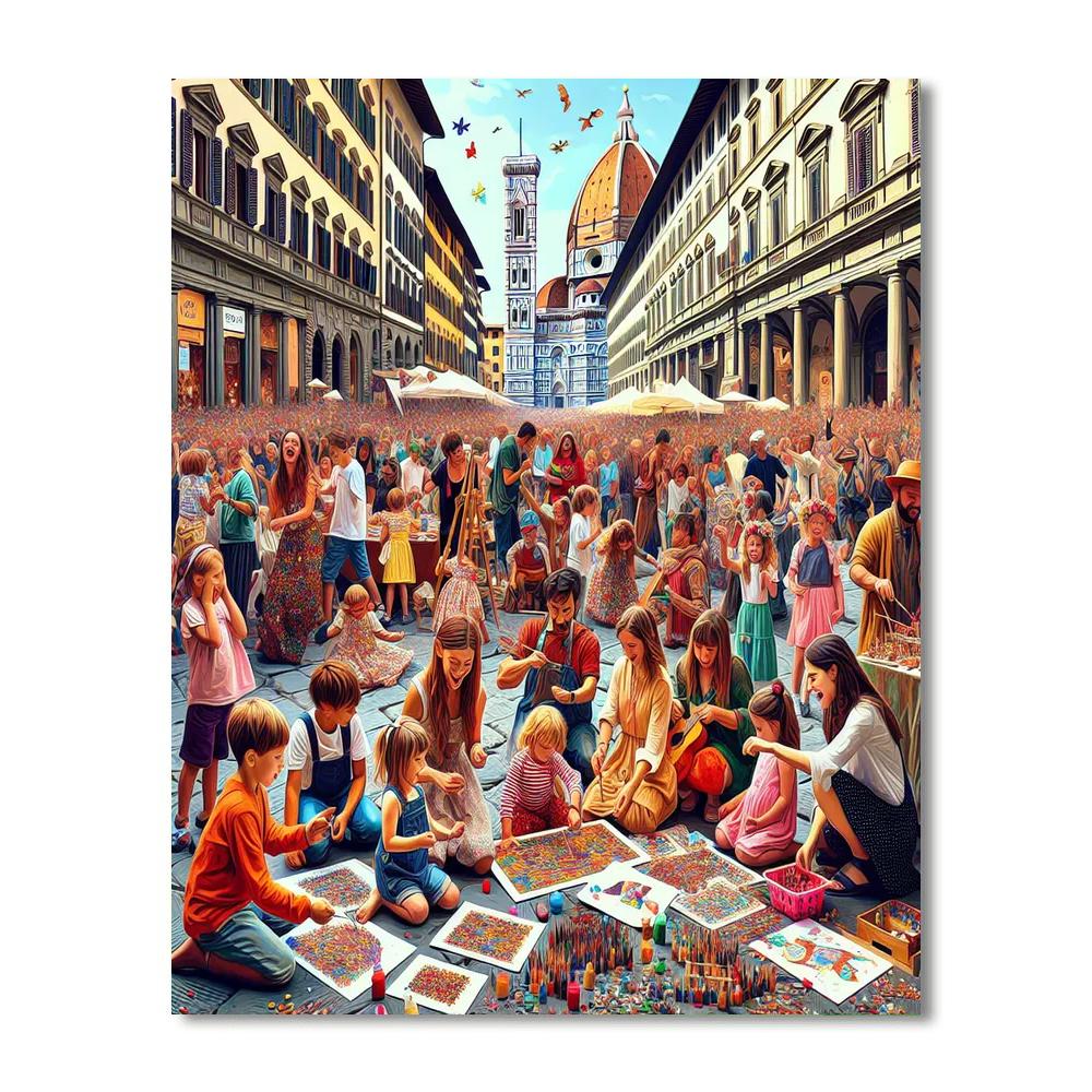 Firenze Dei Bambini - Italy Number Painting