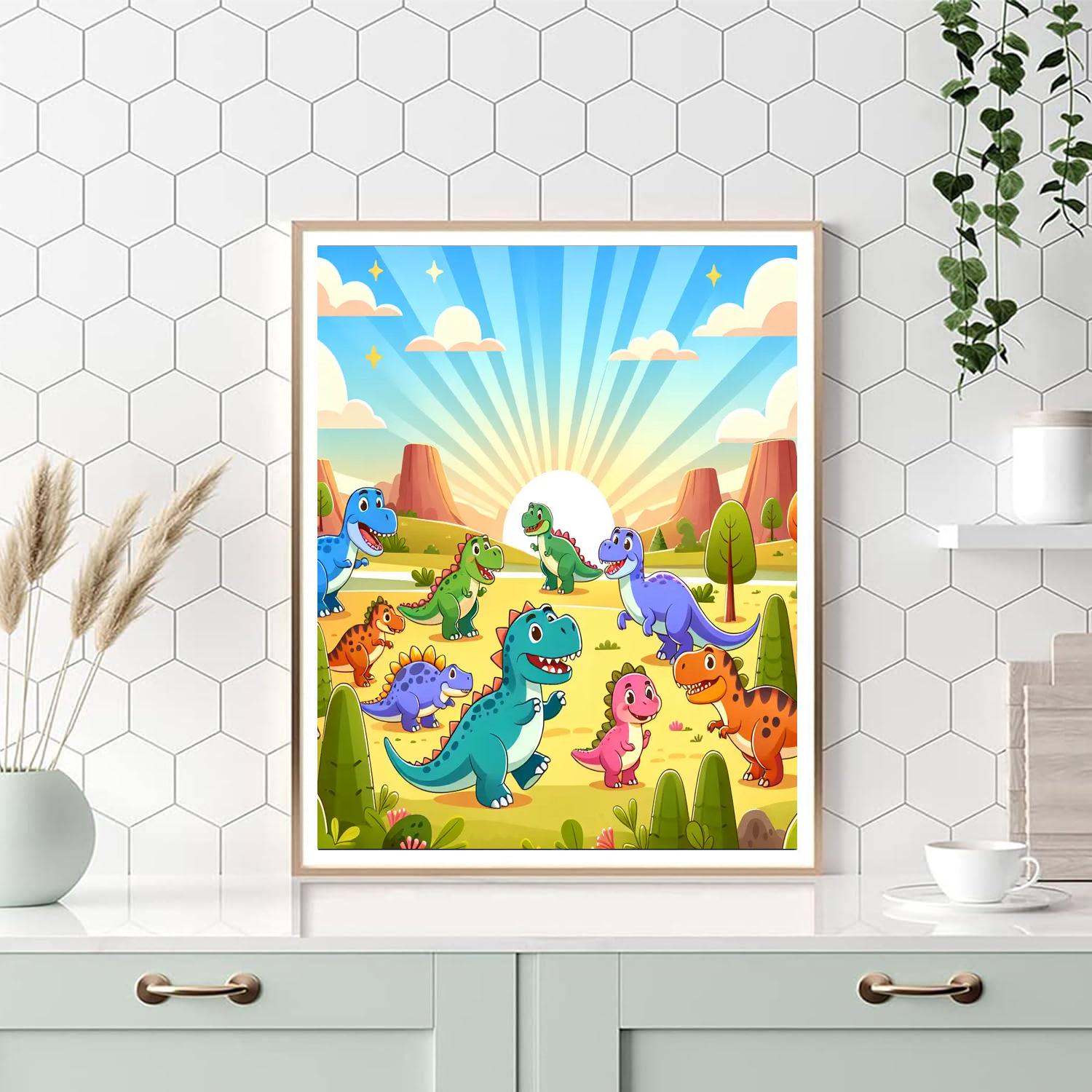 Dino Park Adventures Paint By Numbers