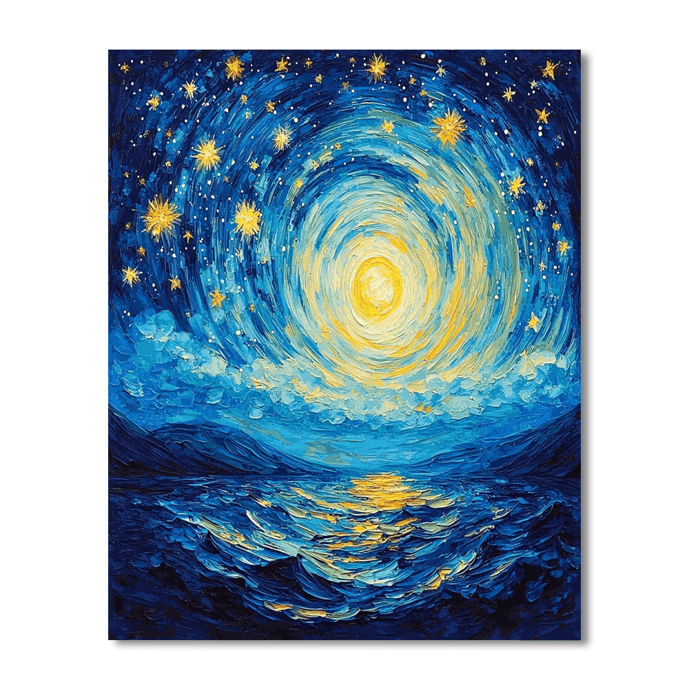 Vincent Van Gogh Inspired Starry Dreams  Painting By Numbers Kit