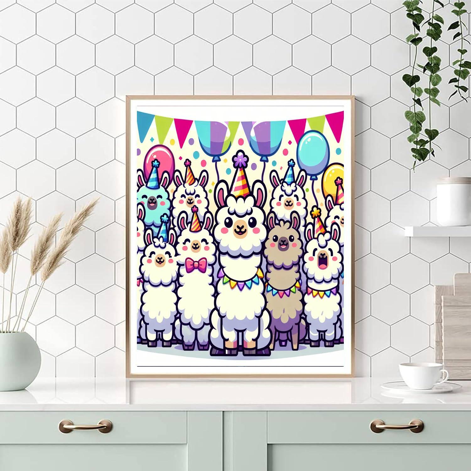 Lively Llama Party Paint By Number