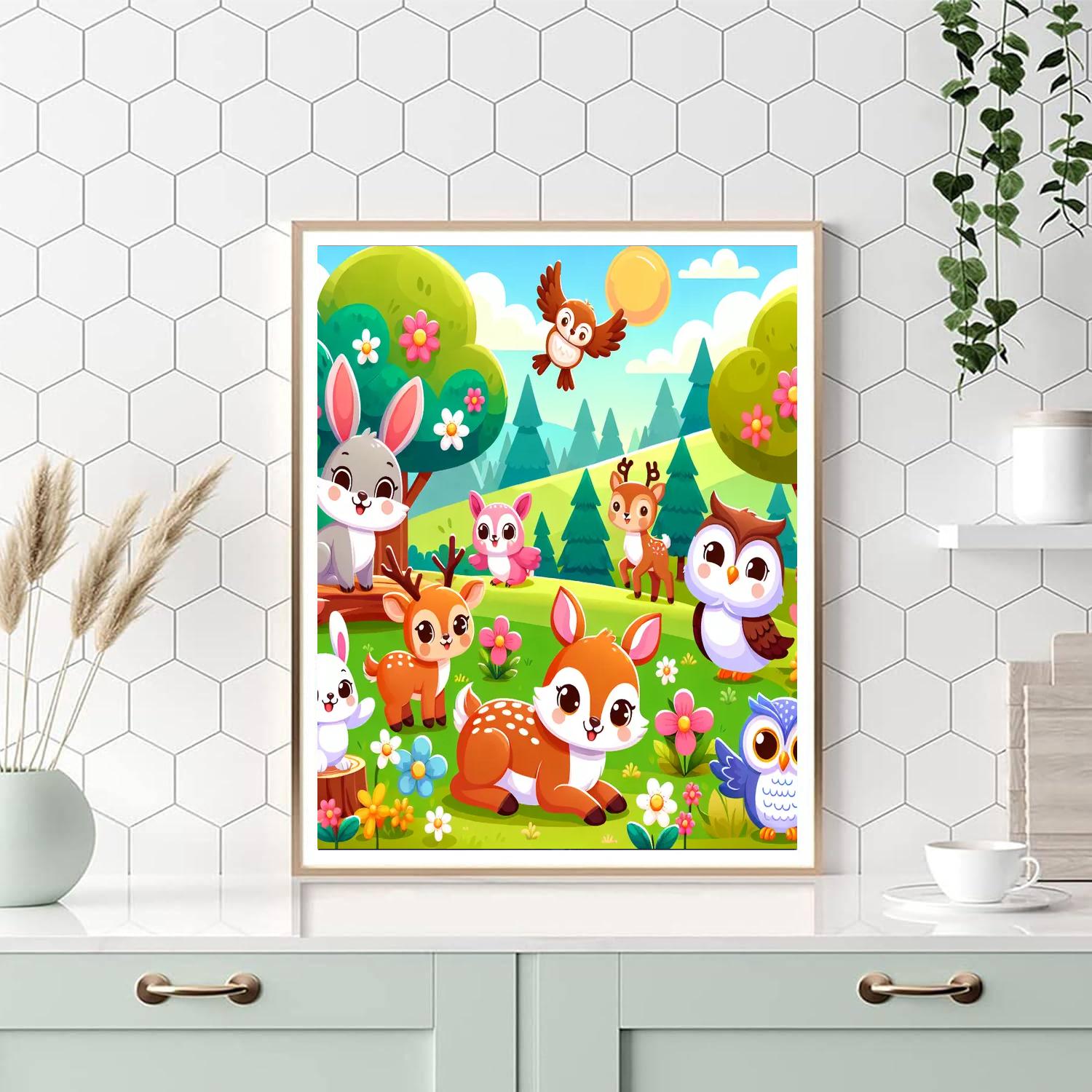 Adventure With Forest Friends Paint By Numbers Art
