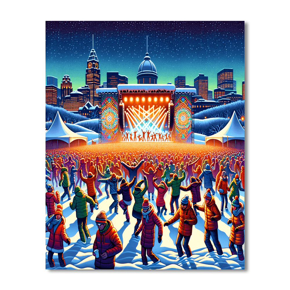 Montreal's Igloofest - Montreal, Canada Number Painting