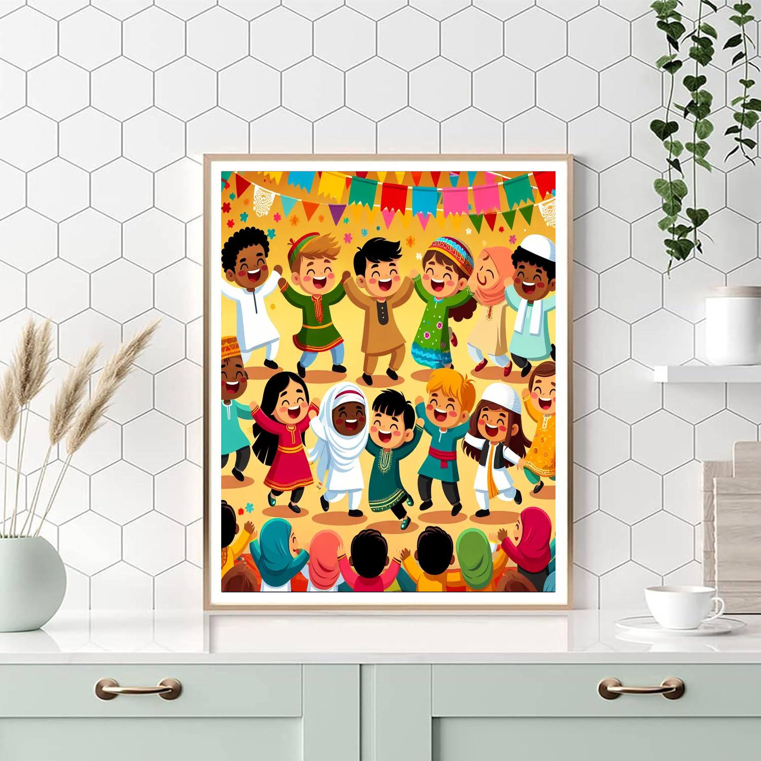 Festive Cultural Celebration Number Painting