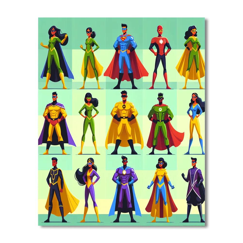 Superhero Squad Assemble Painting Number Kit
