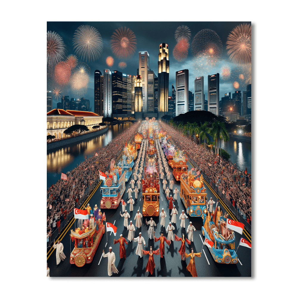 Singapore National Day - Singapore Paint By Numbers