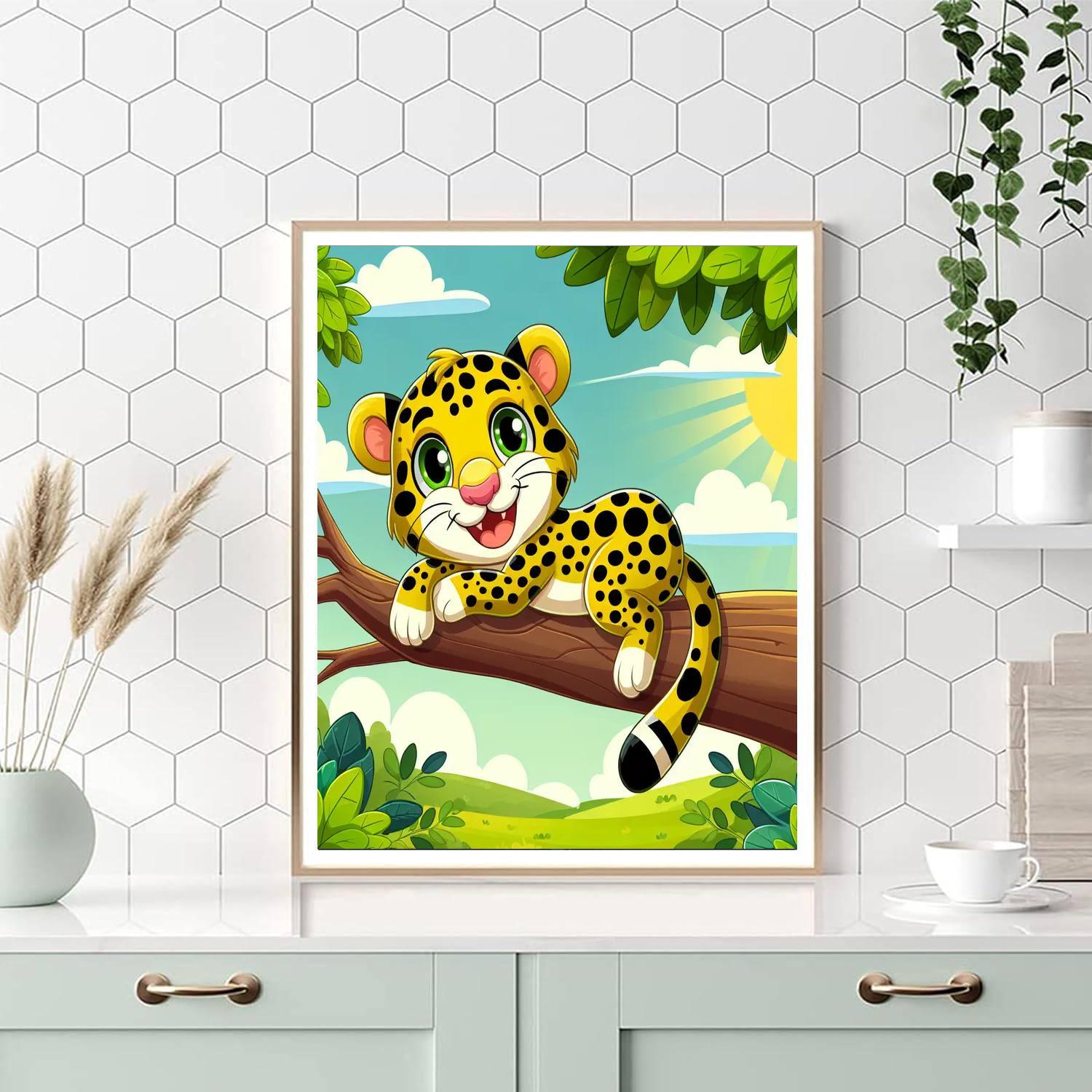 Lively Leopard DIY Paint By Numbers