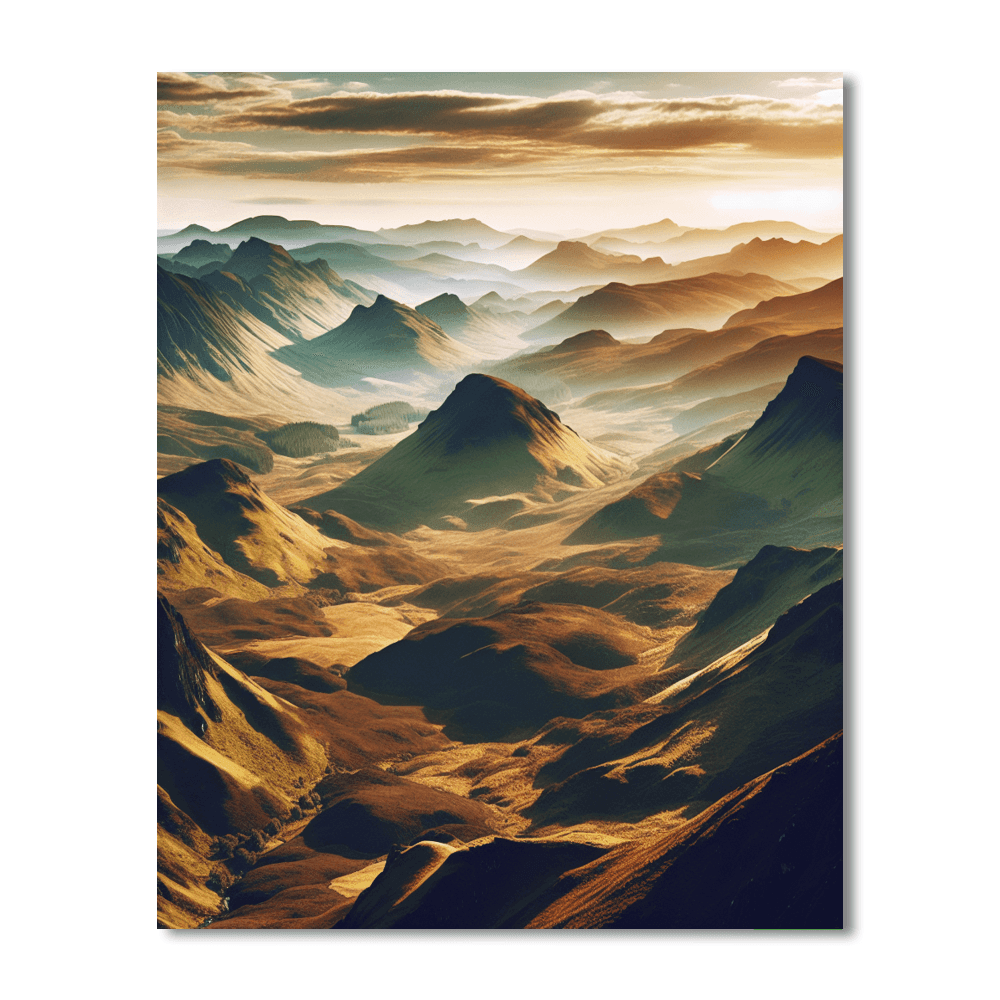 Majestic Highland Panorama Paint By Number