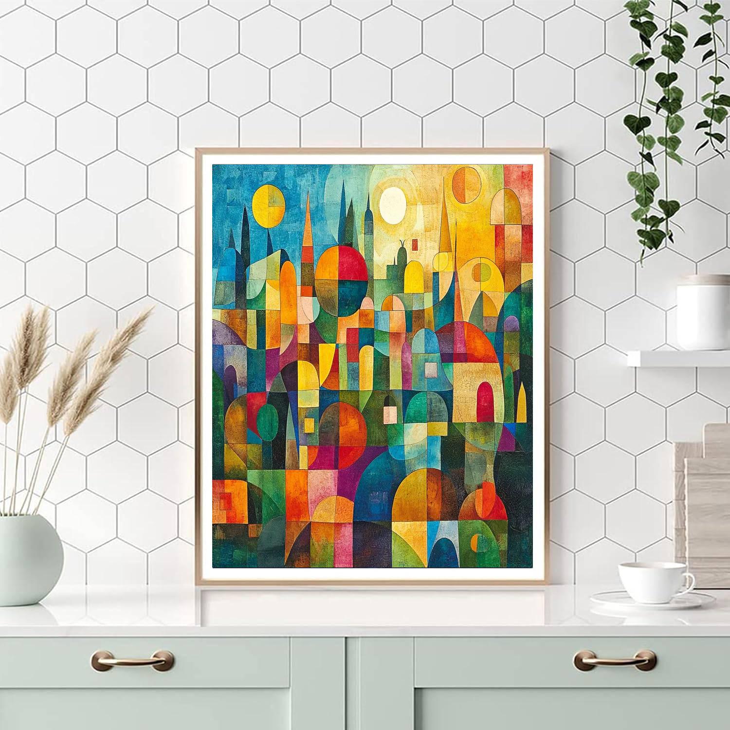 Paul Klee Inspired Fantasy Echoes  Number Painting