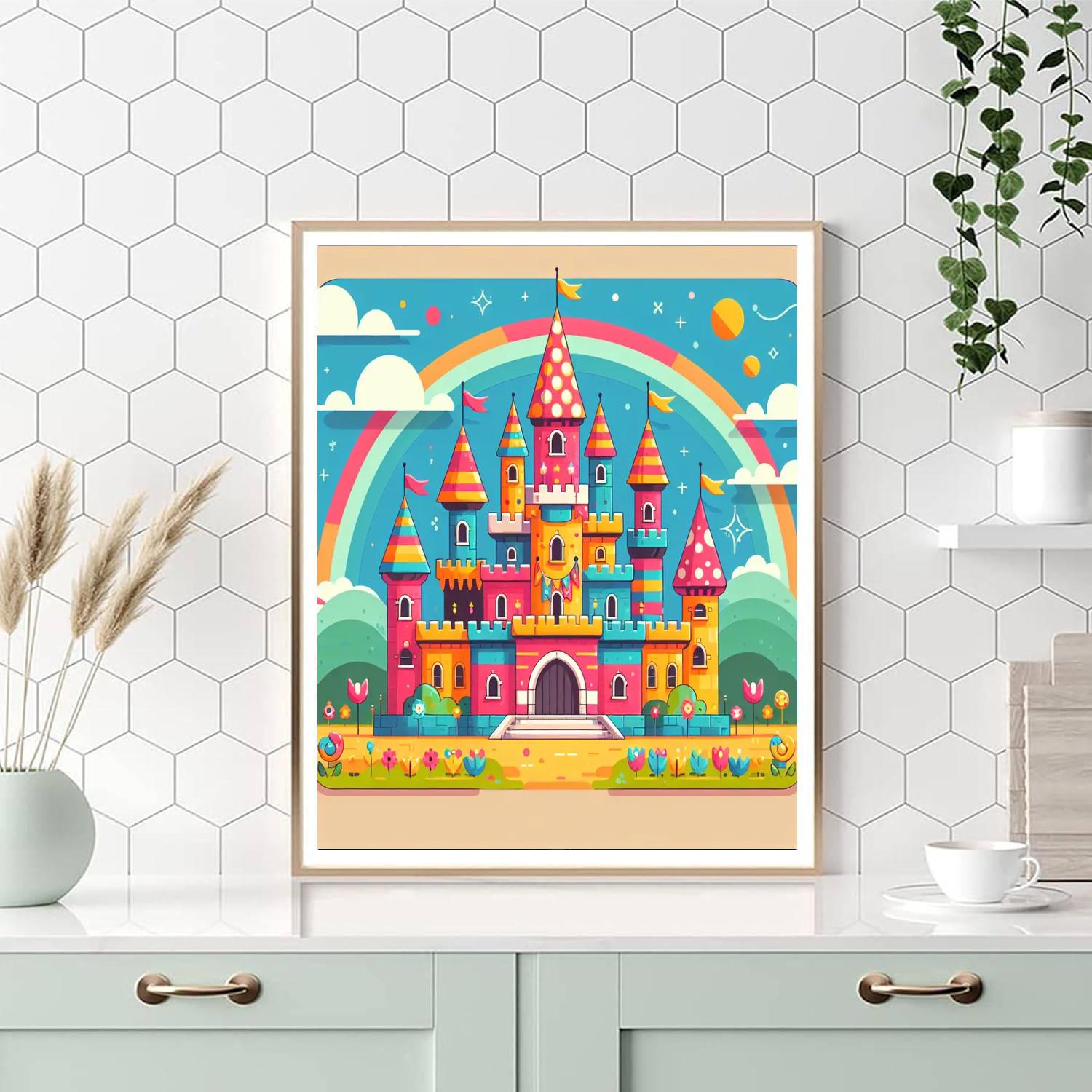 Fairy Tale Castle Celebration Painting Number Kit