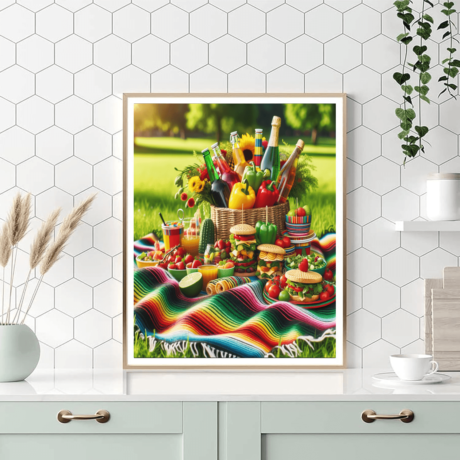 Charming Picnic Day Paint By Numbers Art