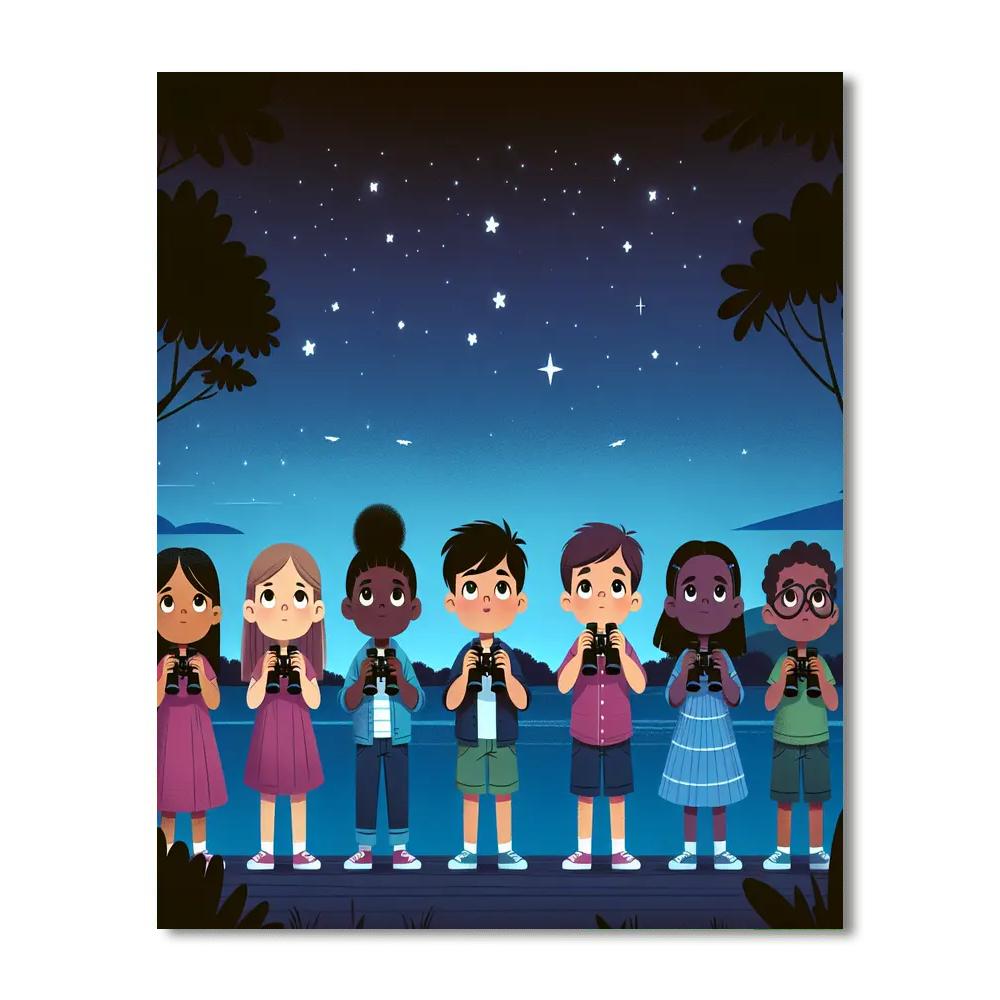 Starry Night Sky Safari Numbered Painting Kits