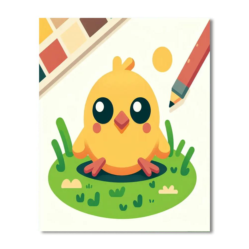 Cheeky Chick Paint By Numbers Art