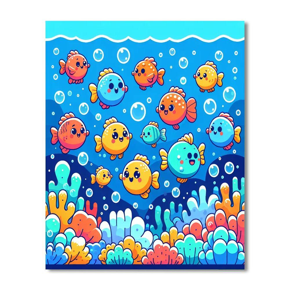 Funky Fish Fiesta Paint By Color