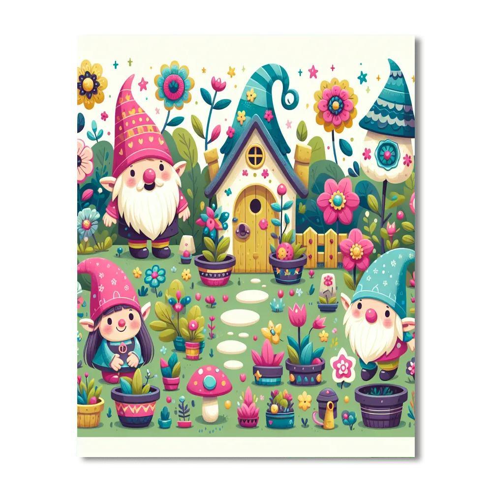 Fantasy Garden Hideout Paint By Numbers Art