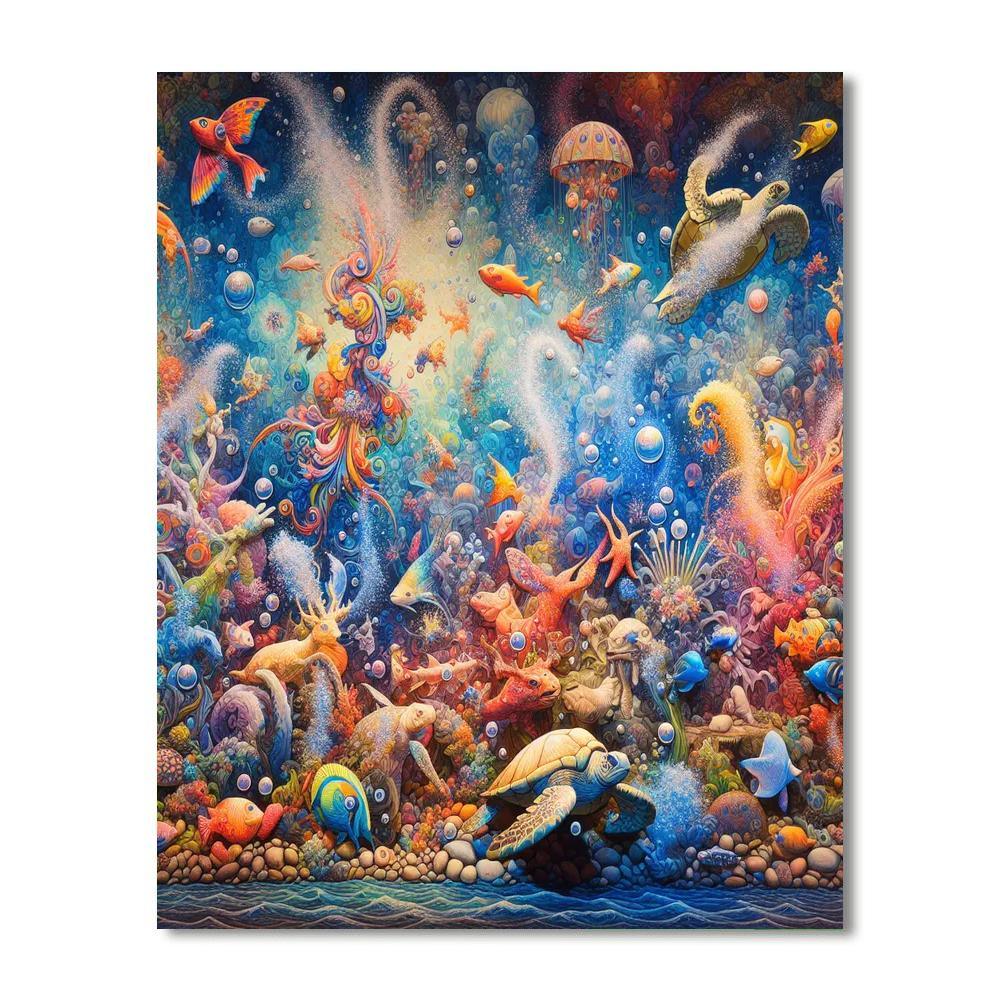 Playful Sea Life Numbered Painting Kits