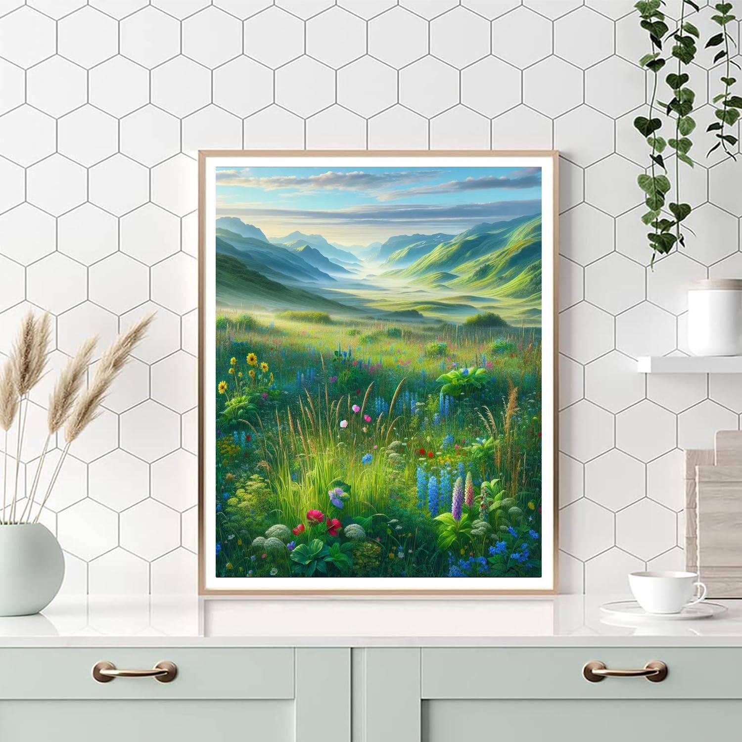 Alpine Meadow Morning Paint By Color