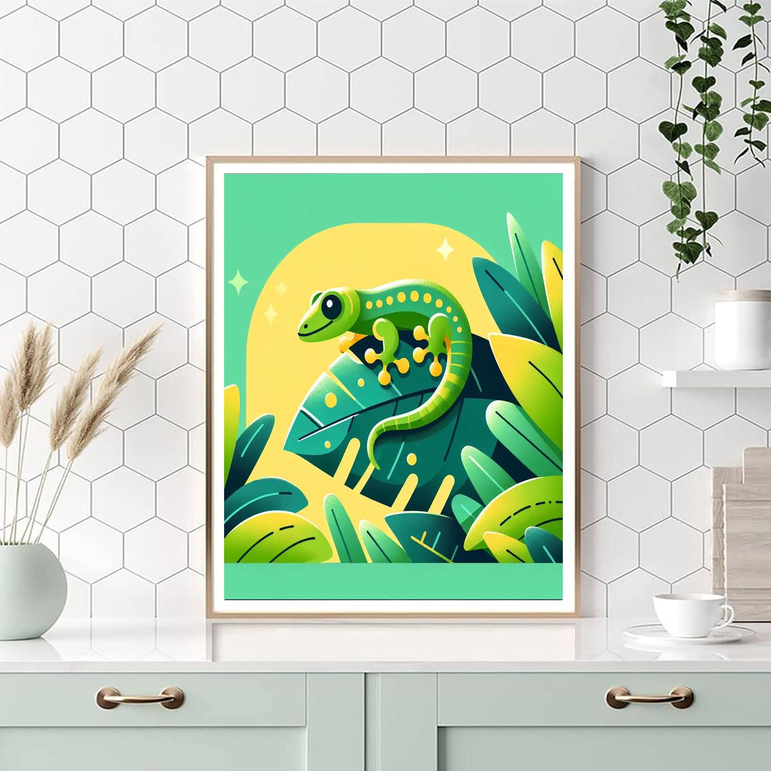 Gregarious Gecko Paint By Number