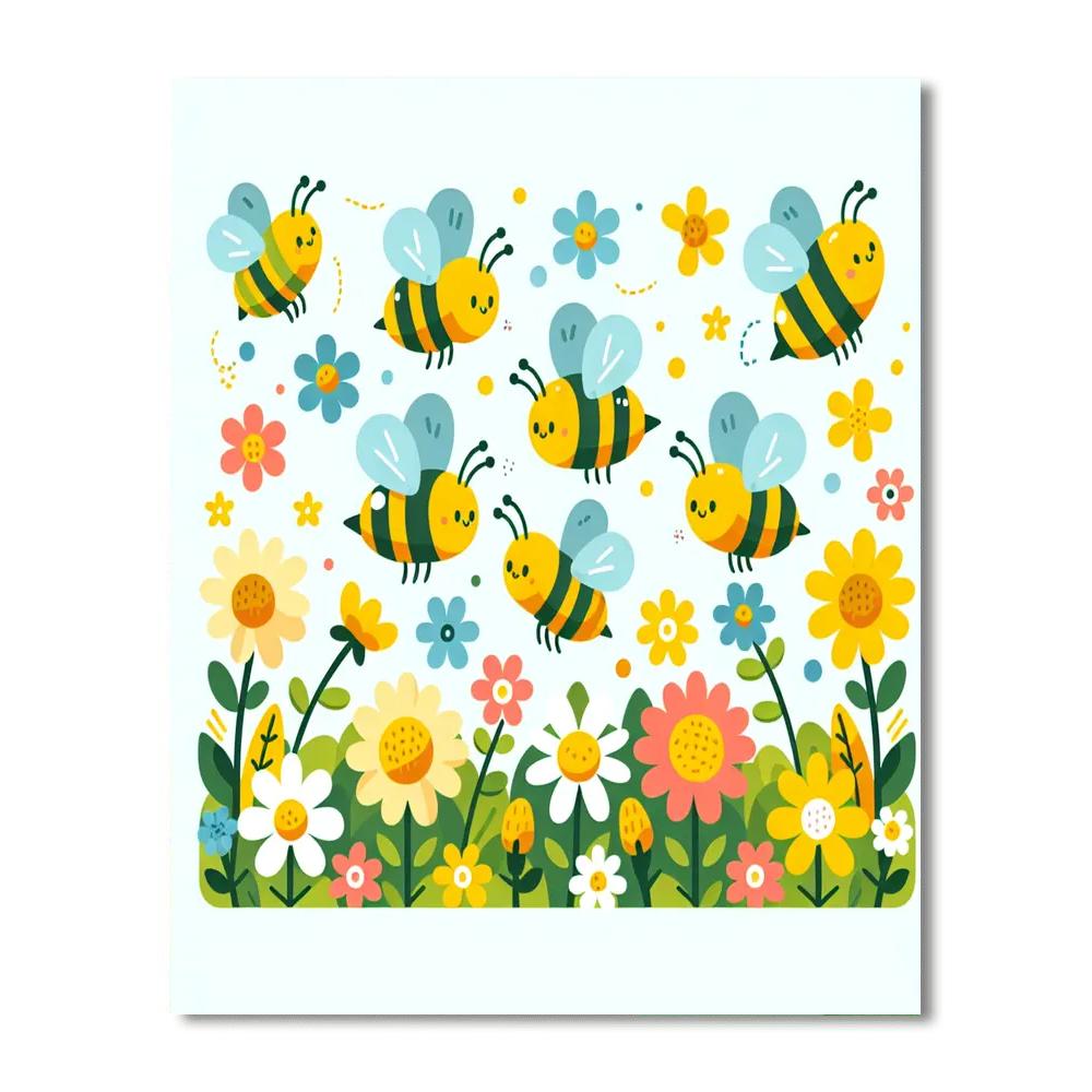 Brilliant Bee Bonanza Number Painting