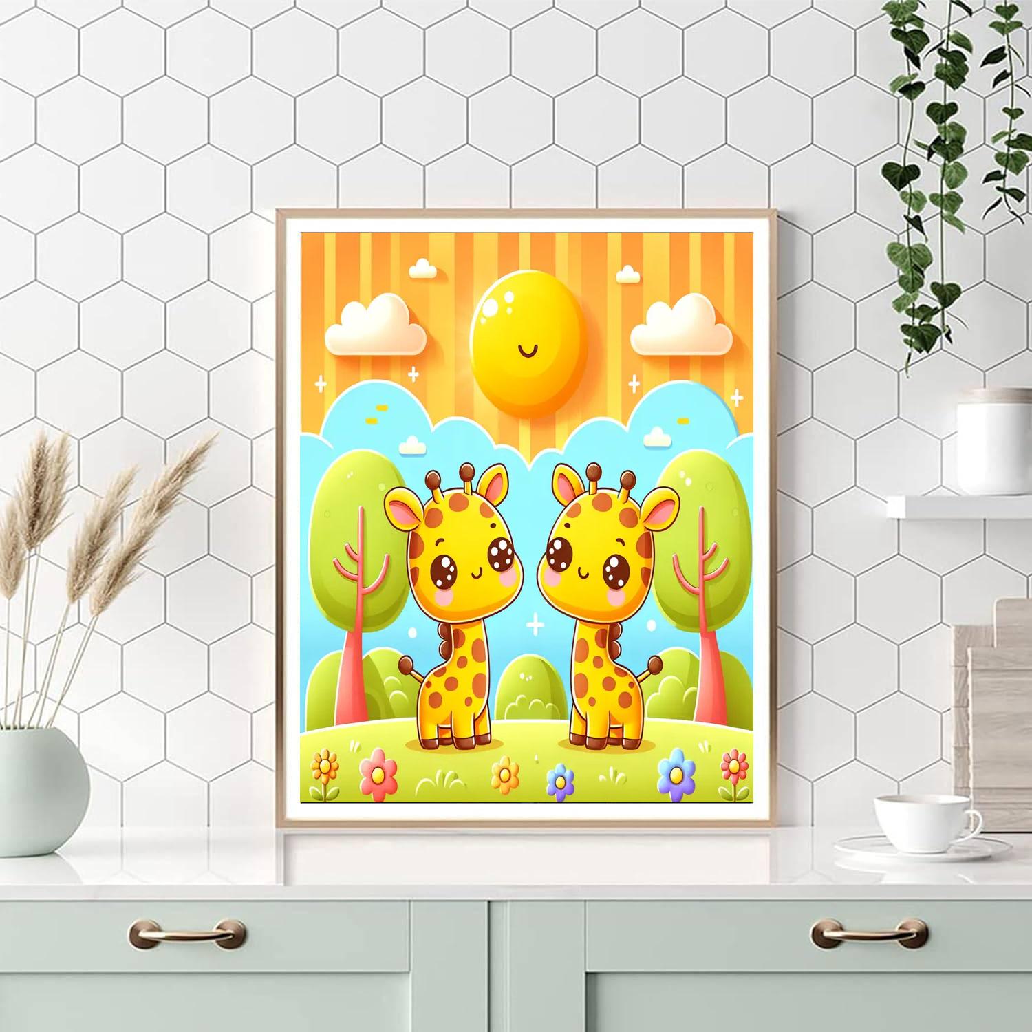 Silly Giraffe Pals Paint By Numbers Kits