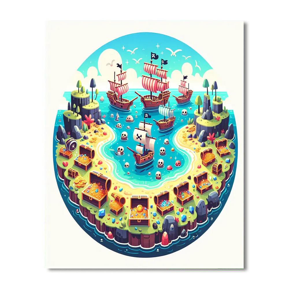 Playful Pirate Cove Numbered Painting Kits