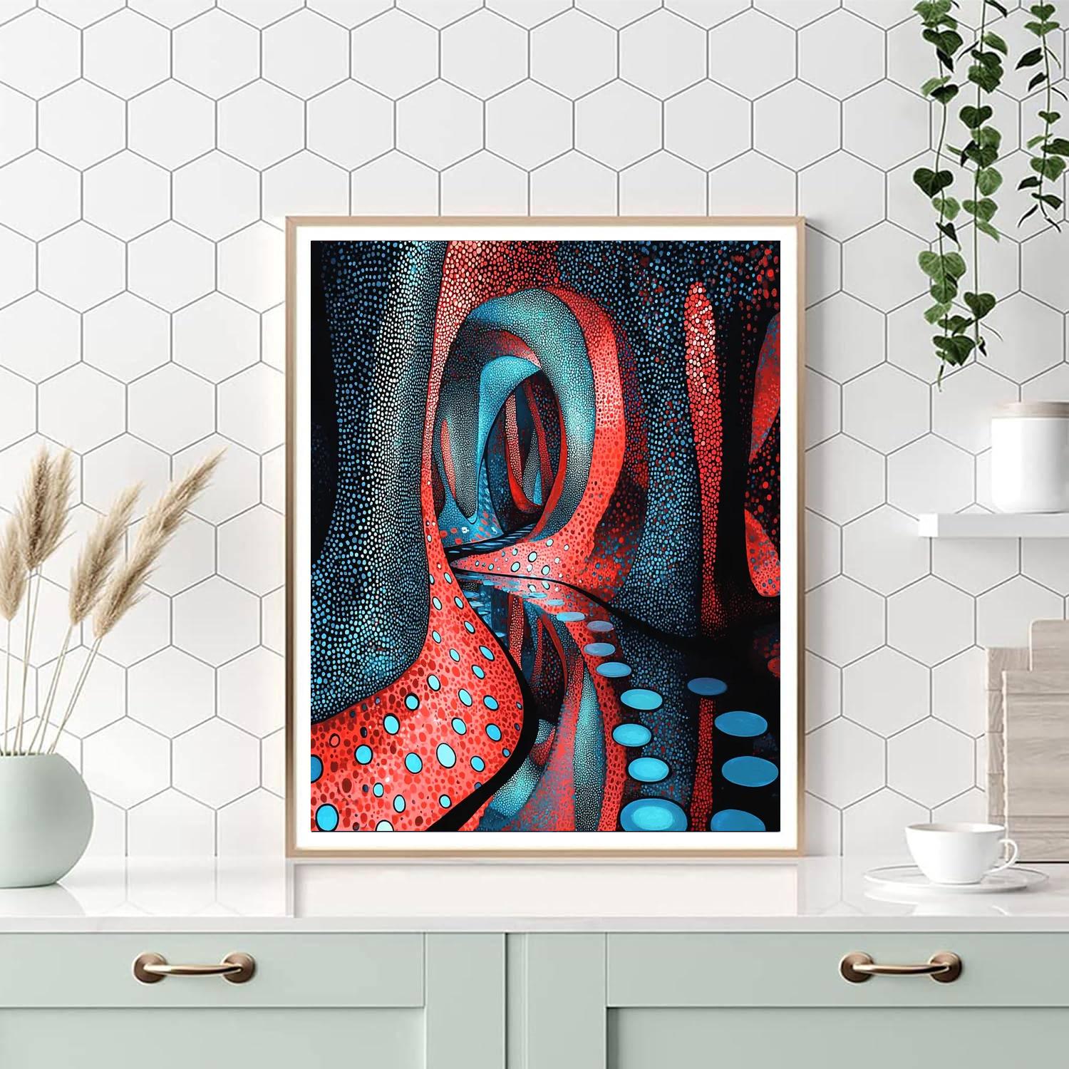 Yayoi Kusama Inspired Mirrored Reality  DIY Paint By Numbers