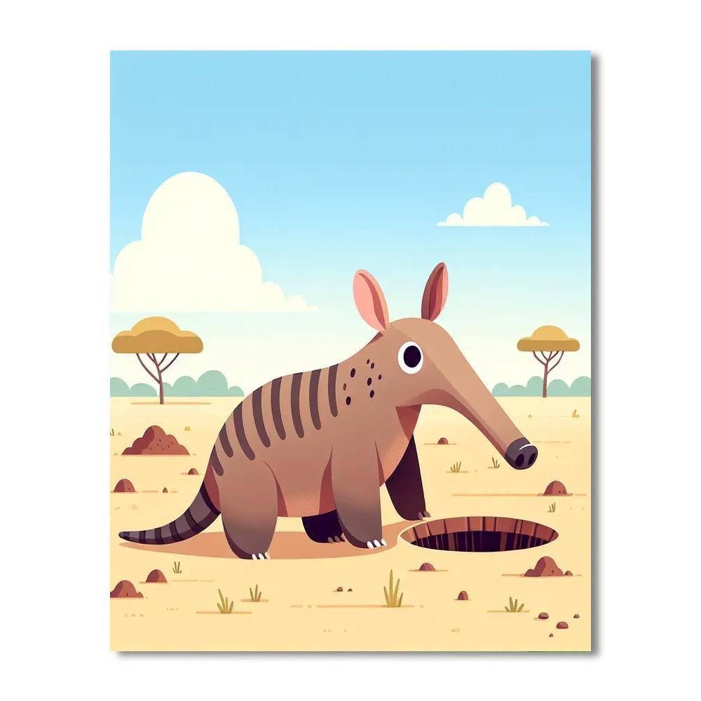 Adventurous Aardvark Painting By Numbers Kit