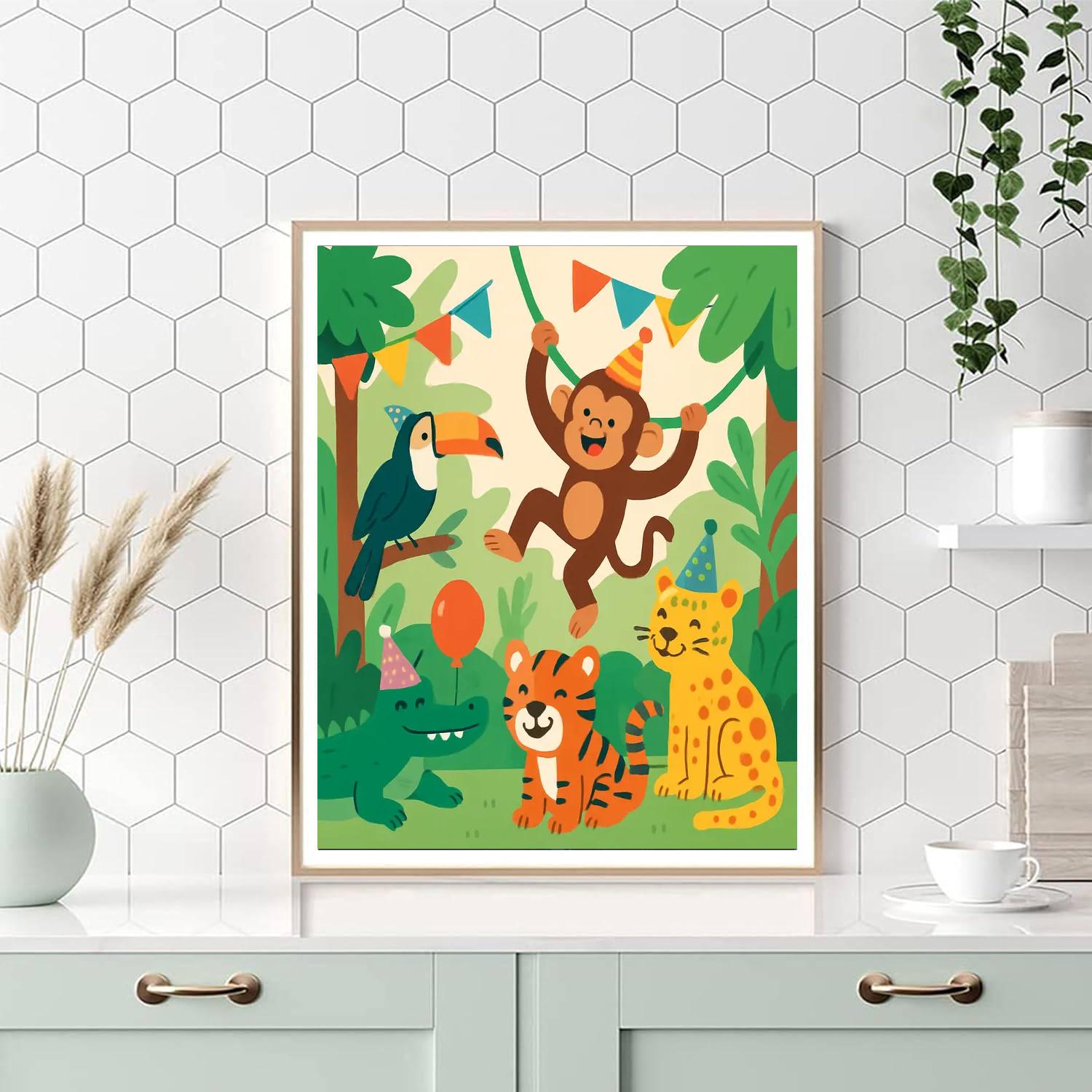 Artistic Jungle Party Paint By Numbers