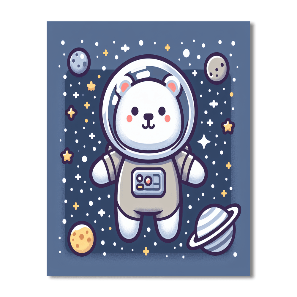 Astronaut Bear Journey Paint By Numbers Kits