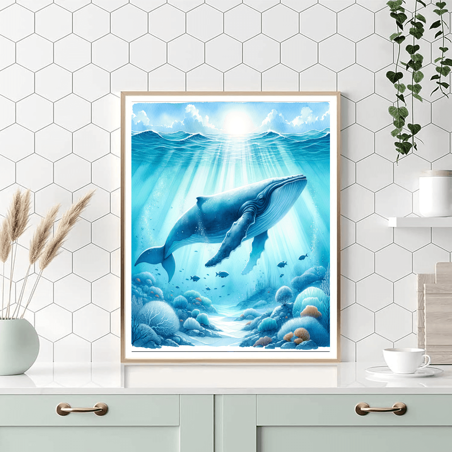 Gentle Whale - DIY Painting By Numbers Kit