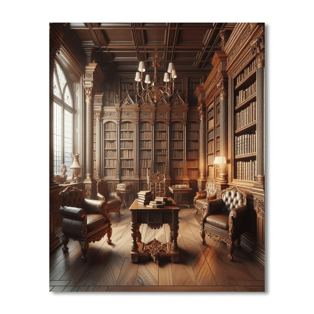 Library Sanctuary DIY Paint By Numbers