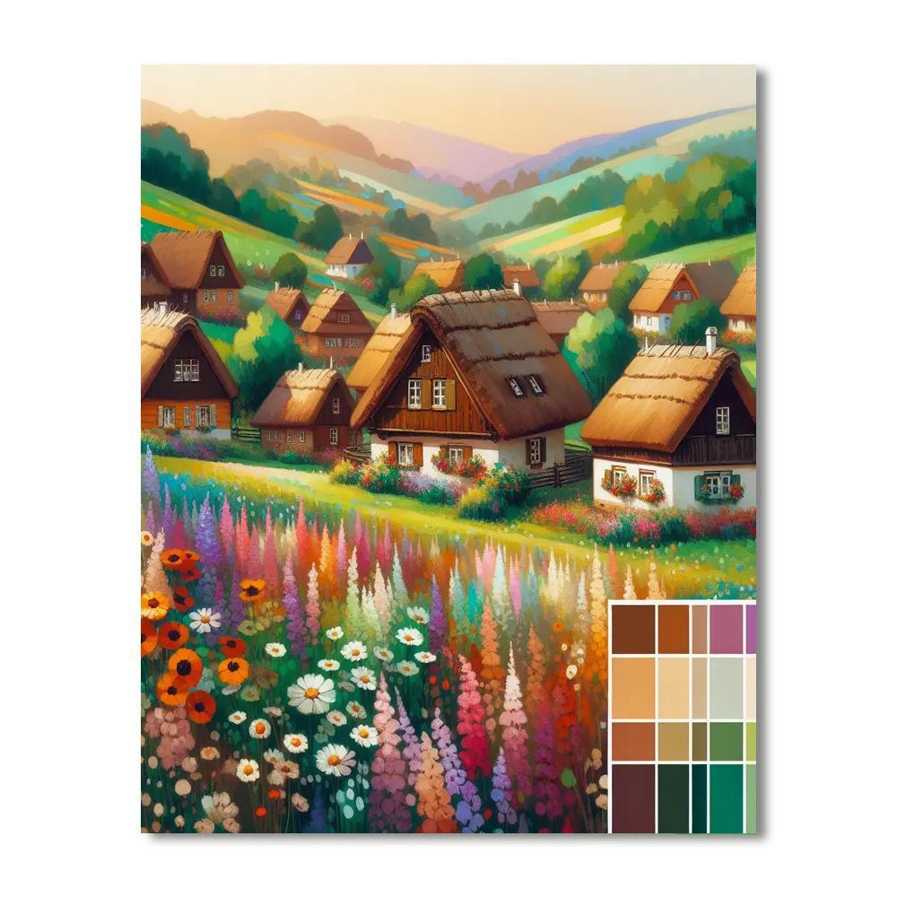 Charming Countryside Cottages DIY Paint By Numbers
