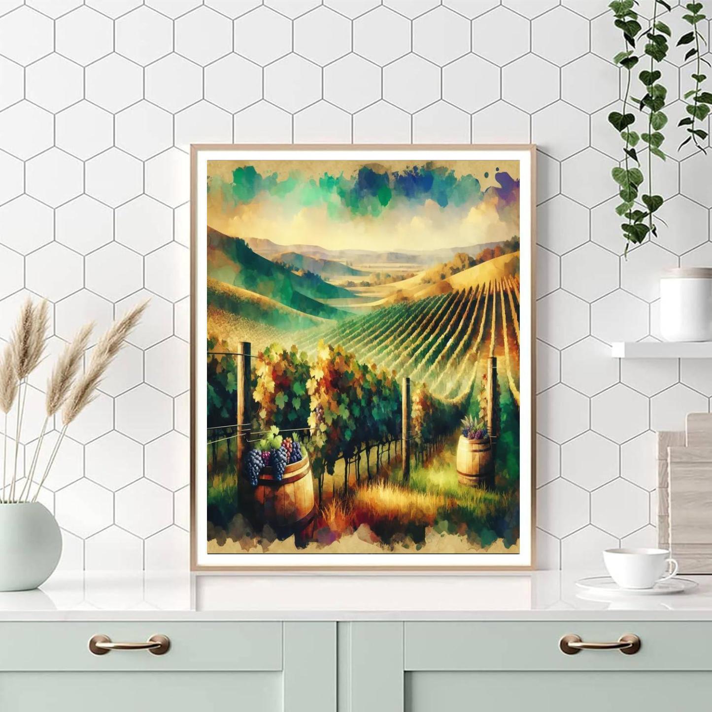 Wine's Vineyard Reverie Paint By Numbers Kits