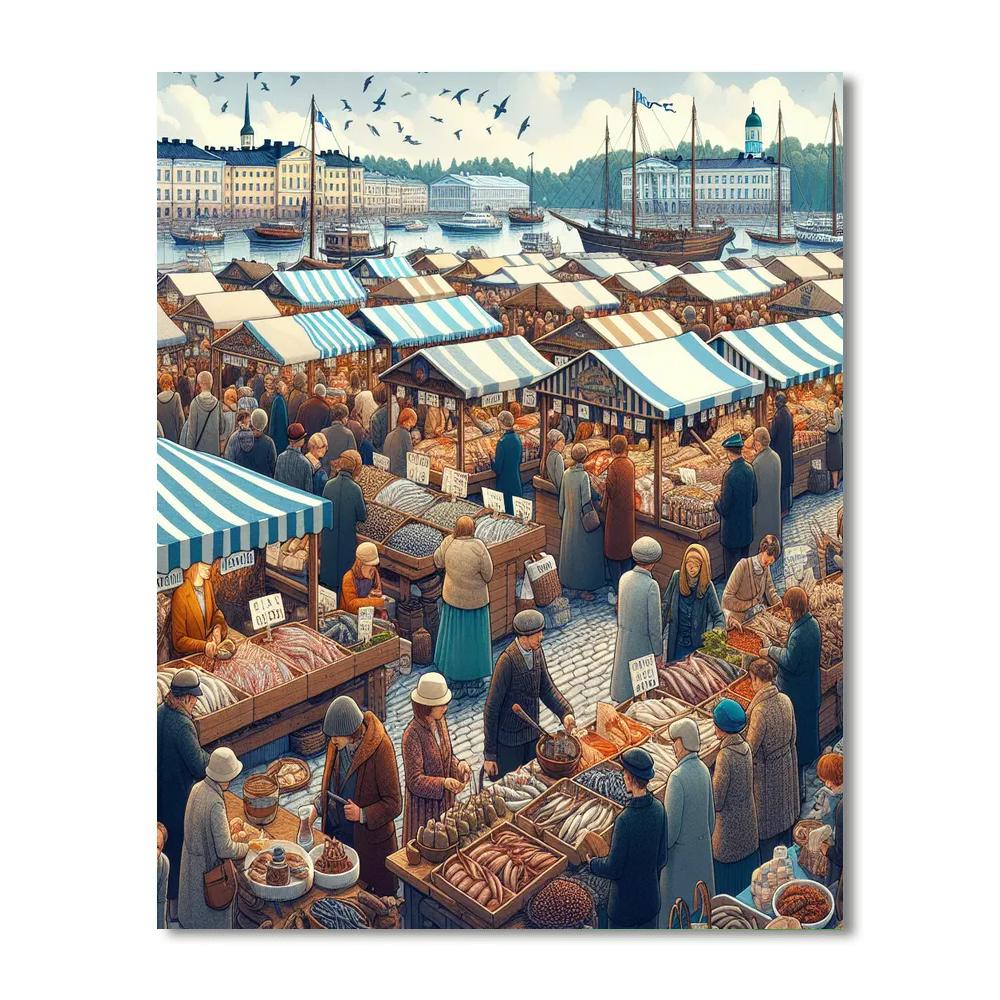 Helsinki Baltic Herring Fair - Helsinki Painting Number Kit