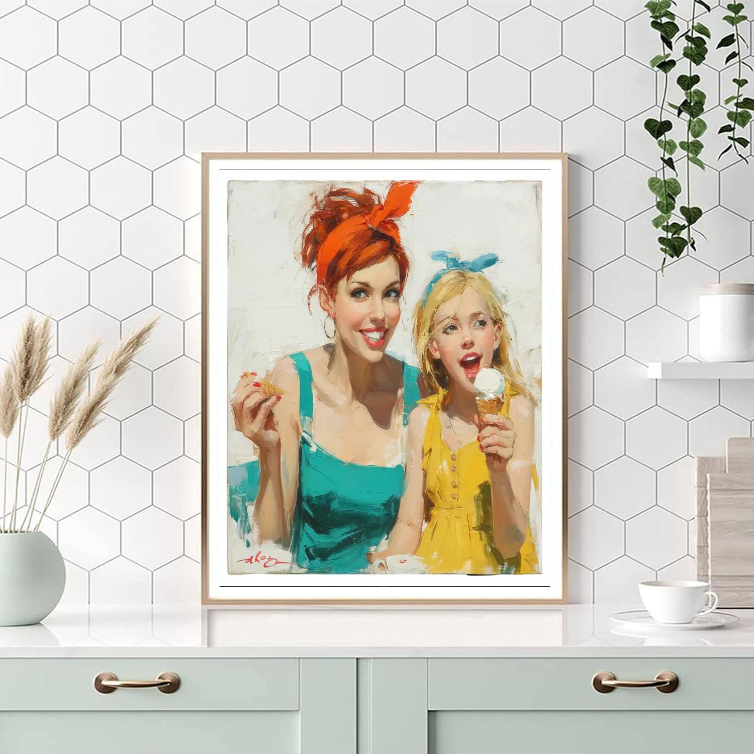 Sharing A Sweet Moment Numbered Painting Kits