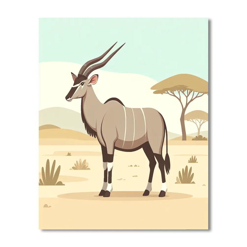 Elegant Eland Paint By Numbers Art