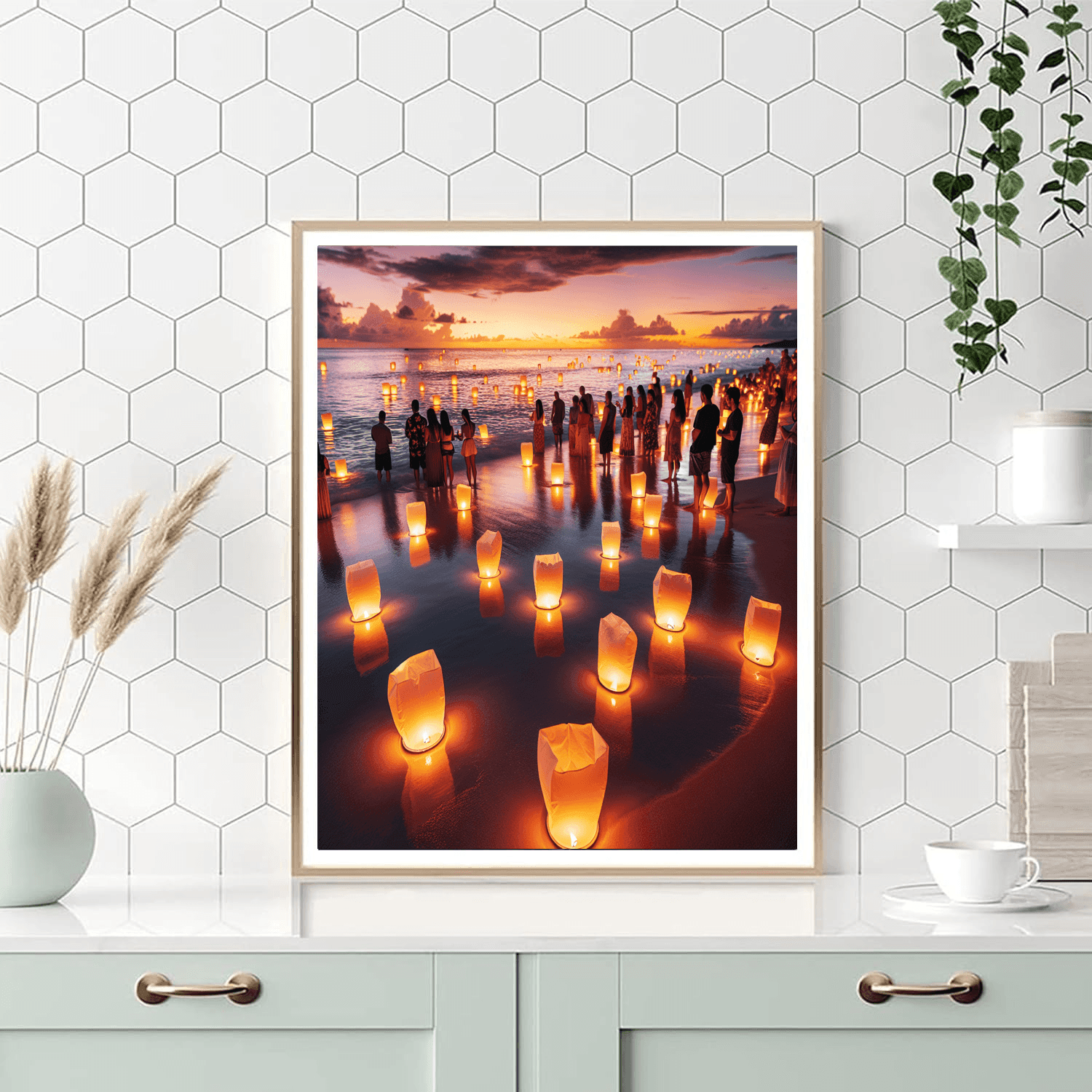 Lantern Floating Hawaii - Usa Paint By Numbers Kits