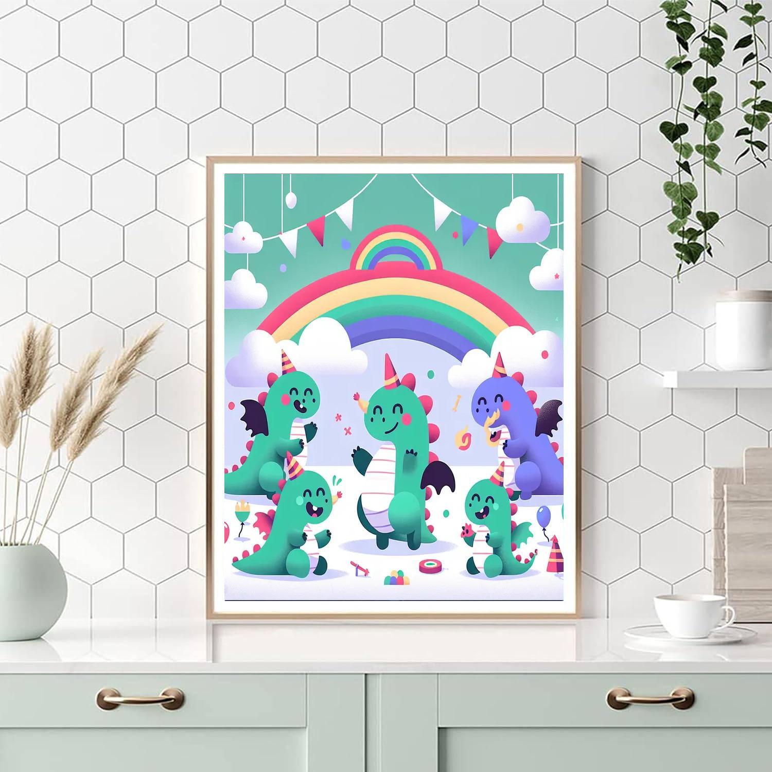 Friendly Dragon Party Numbered Painting Kits