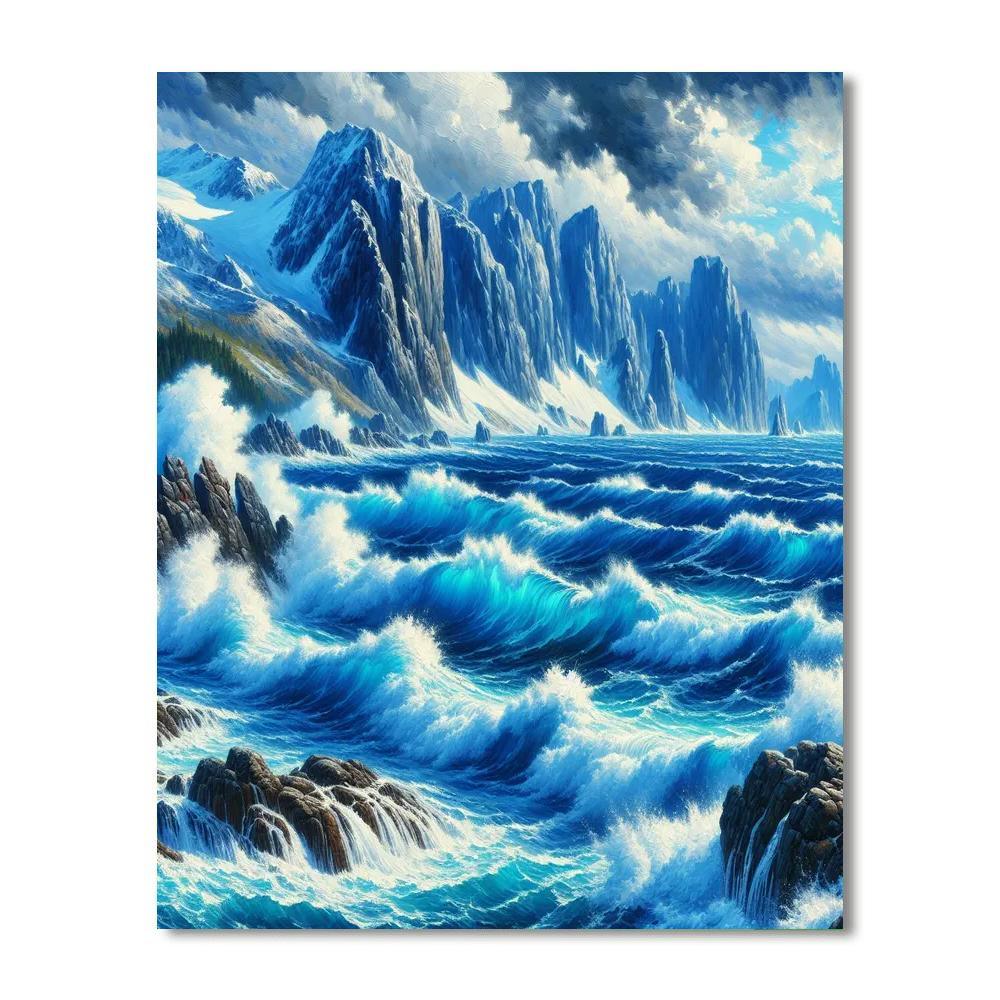 Rhythms Of The Ocean Number Painting