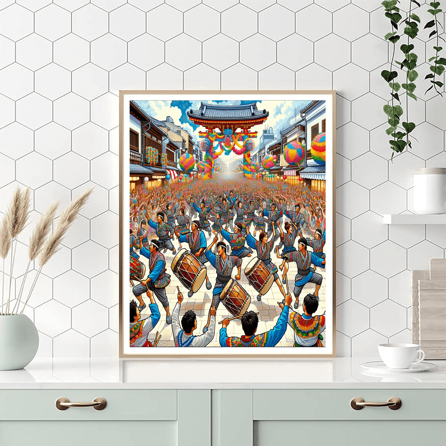 Okinawa Zento Eisa Matsuri - Japan Number Painting