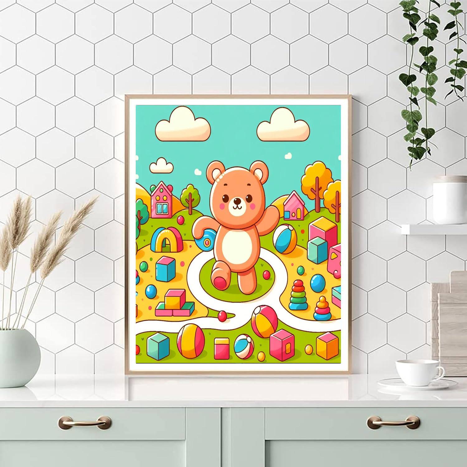 Teddy Bear's Big Adventure Paint By Number