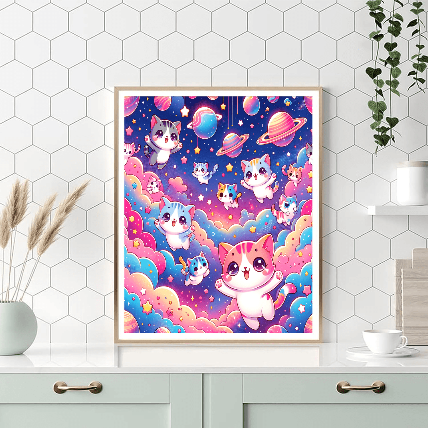 Cute Space Kittens Paint By Numbers Kits