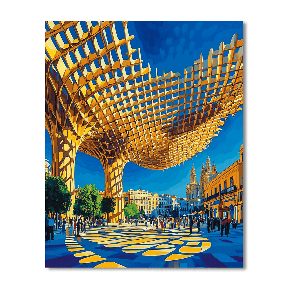 Metropol Parasol - Seville, Spain Numbered Painting Kits