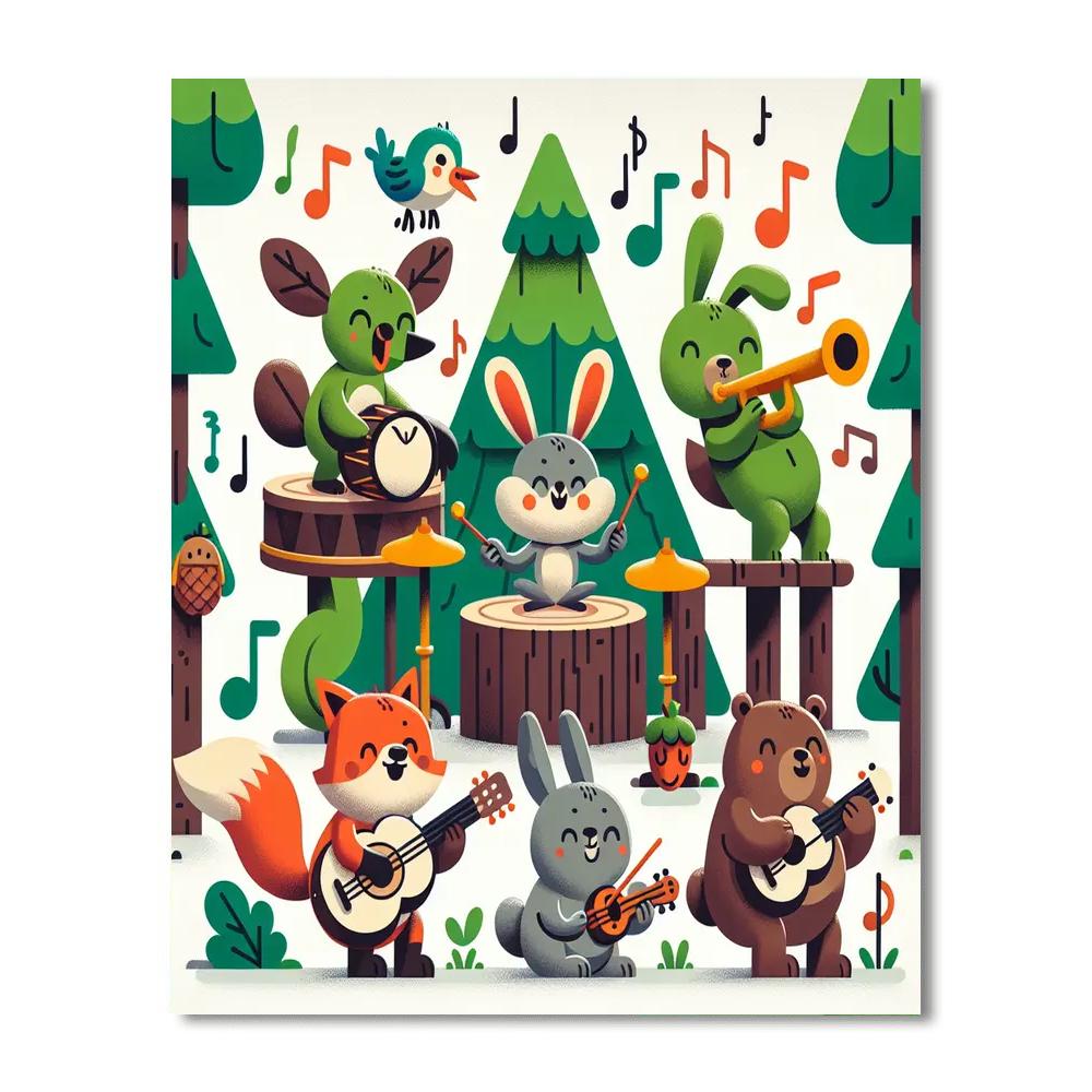 Forest Symphony Serenade Paint By Numbers Art