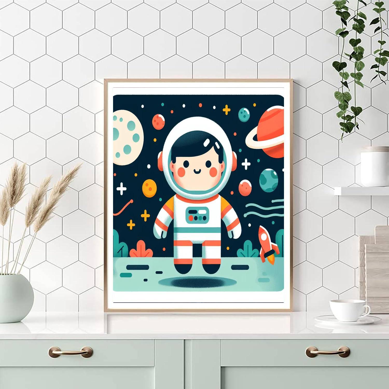 Courageous Astronaut's Voyage Paint By Numbers Kits