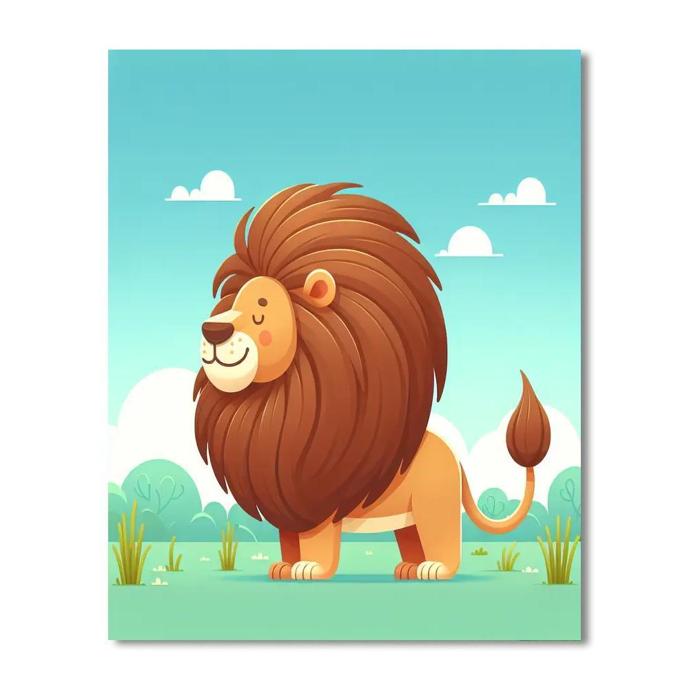 Lumbering Lion Painting By Numbers Kit