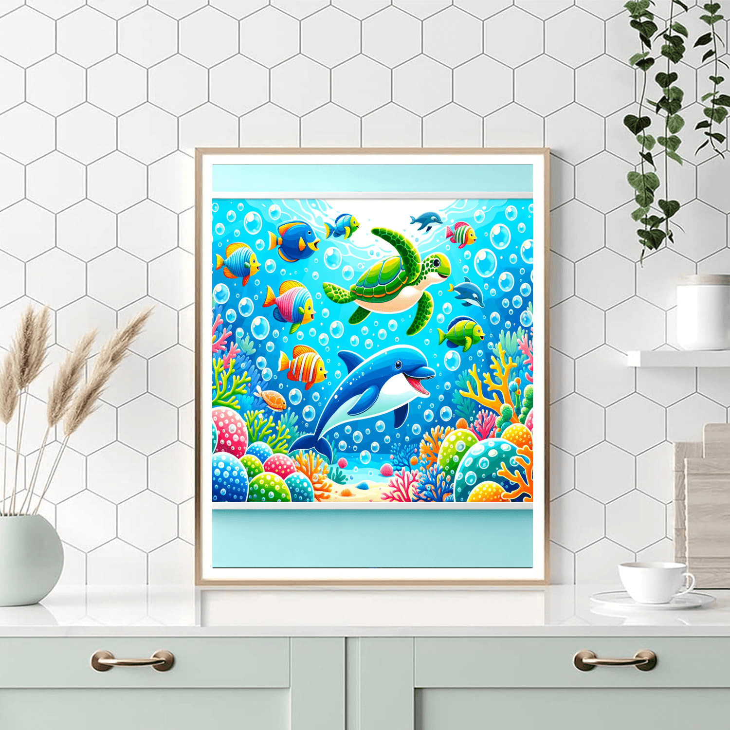 Bubbly Underwater Friends Paint By Numbers