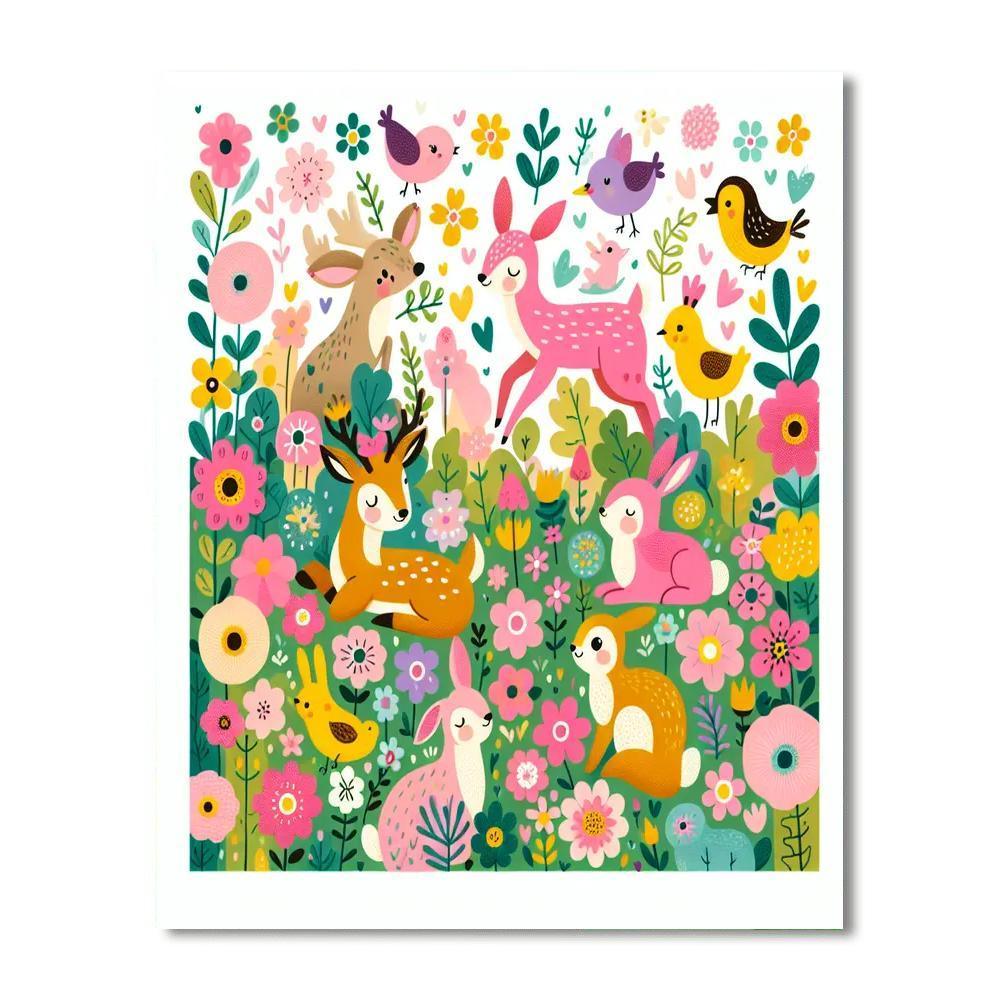 Charming Woodland Playtime Numbered Painting Kits