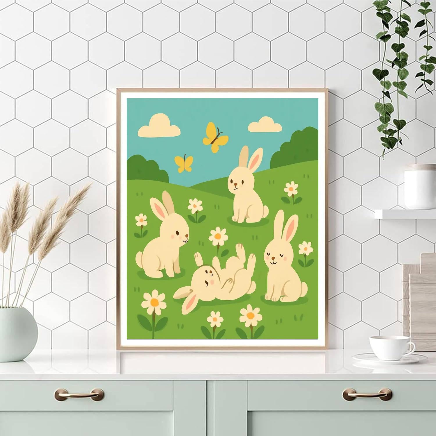 Bunny Meadow Numbered Painting Kits