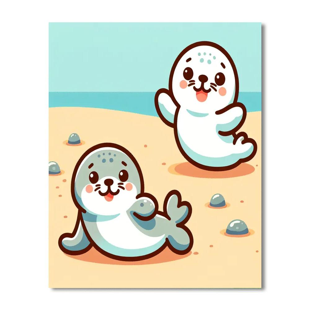 Sunny Seal Pups Numbered Painting Kits