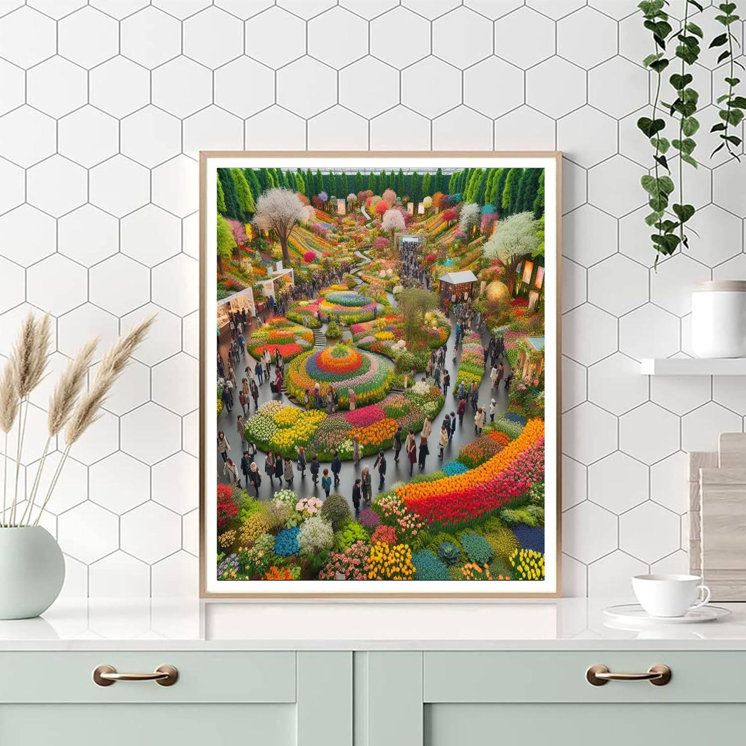 World Flower Council's International Flower Show - Netherlands Painting Number Kit